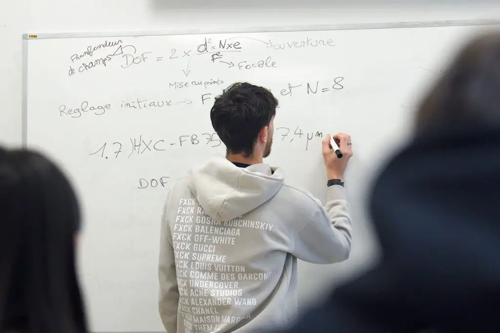 Cours pour les étudiants en audiovisuel à l'école EAP de Grenoble.